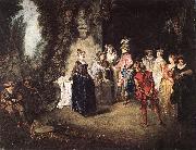 WATTEAU, Antoine The French Comedy Norge oil painting reproduction